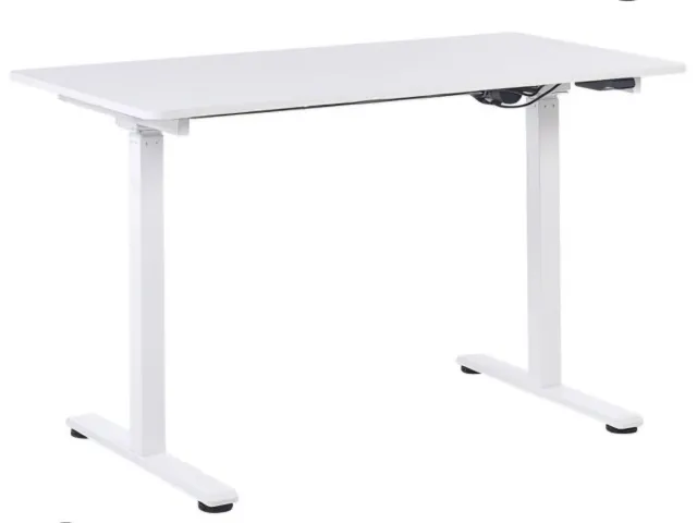 Mesa elevable eléctrica blanca