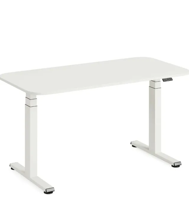 Mesa elevable eléctrica blanca