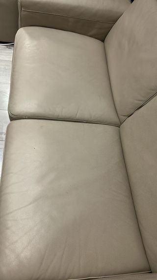 Sofá Natuzzi Piel con Relax Beige