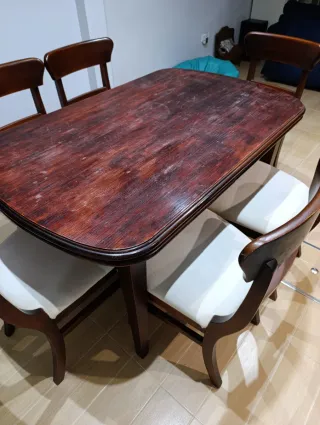 Mesa de comedor extensible madera pino