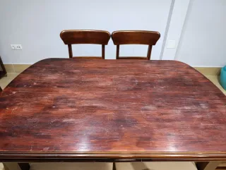 Mesa de comedor extensible madera pino