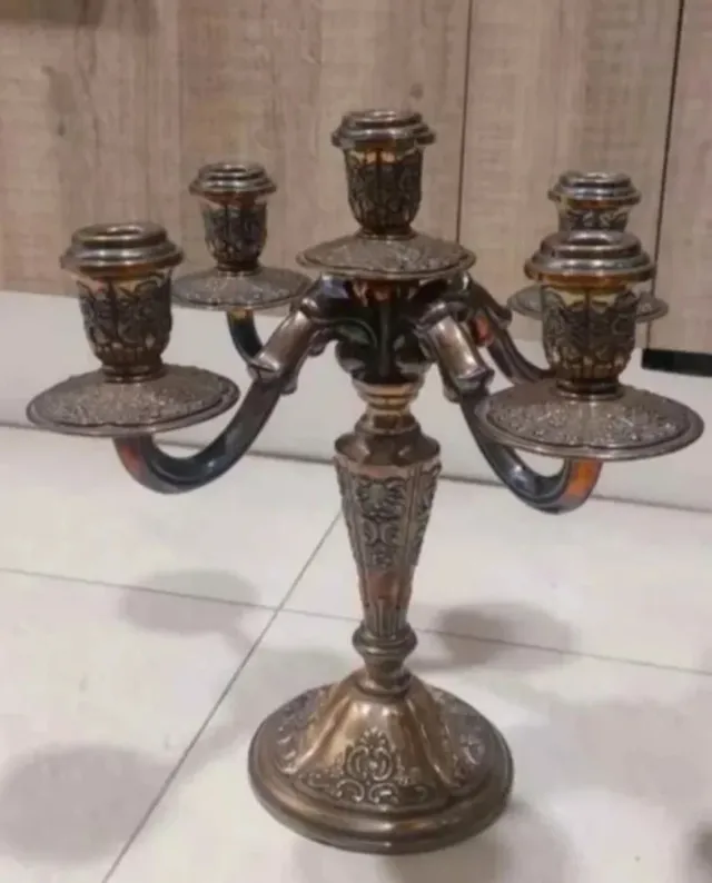 Pareja candelabros portavelas Antiguos