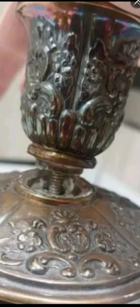 Pareja candelabros portavelas Antiguos