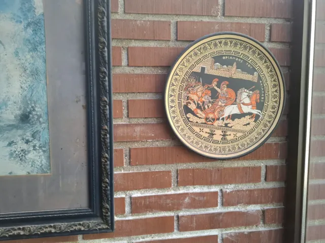 3 Platos Decorativo Cerámica Griega