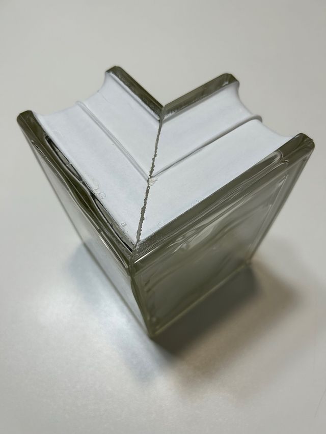 Bloque de cristal para esquina