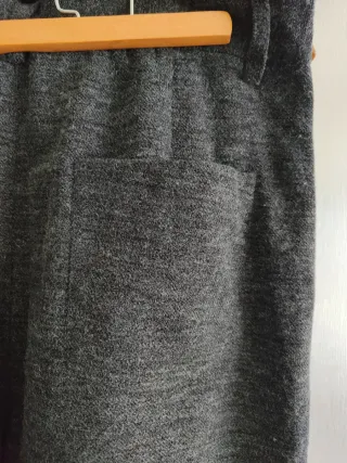 Pantalón Palazzo Negro Gris