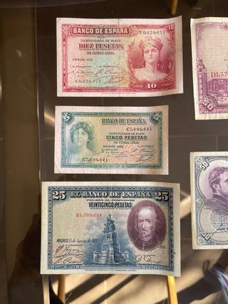 Lote 7 Billetes pre y II República Española
