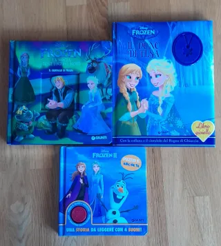Lote 3 libros Frozen en italiano. Como nuevos