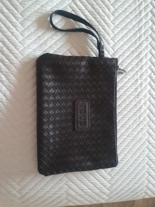 Bolso de mano Tous negro tejido