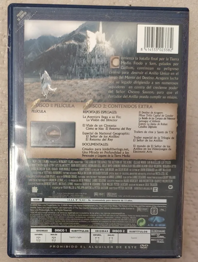 DVD Il Signore degli Anelli: Il ritorno del re