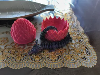 Drago Flexy 3D PLA con Uovo Contenitore