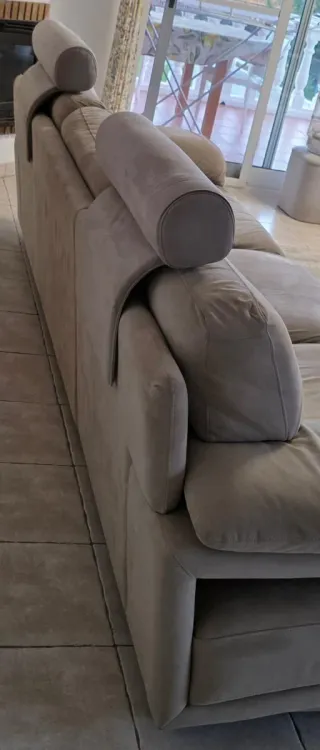 Sofá Natuzzi Plaza Beige/Gris Tela