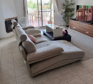 Sofá Natuzzi Plaza Beige/Gris Tela