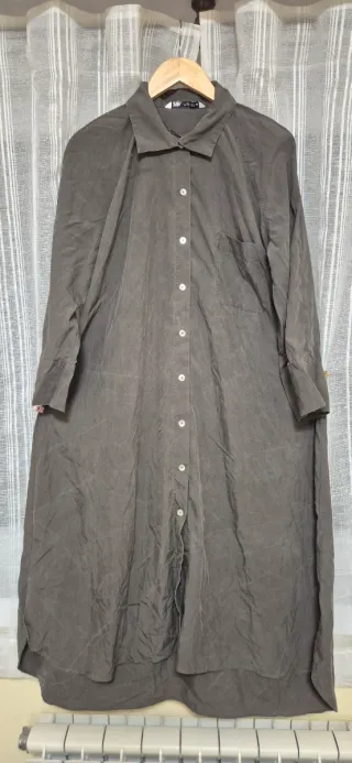 Vestido camisero Zara ancho T. L