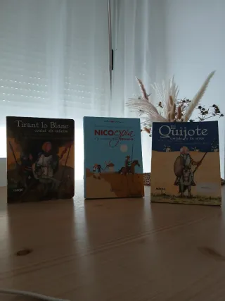 Libros: Cervantes, El Quijote y Tirant lo Blanc