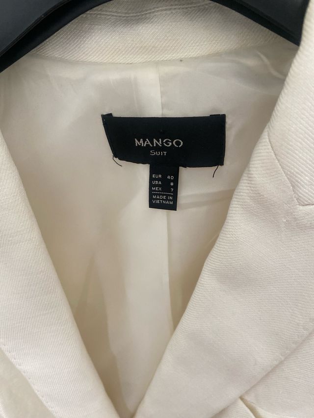 Blazer Mango Blanco Talla M