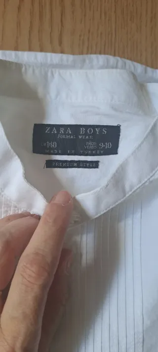Camisa Zara niño blanca formal talla 140