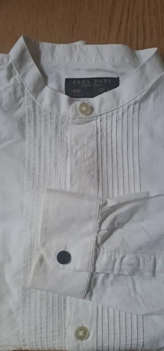 Camisa Zara niño blanca formal talla 140