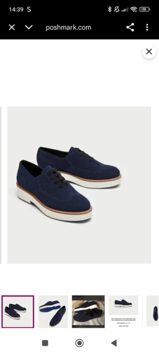 Zapatos Zara Talla 38 Azul