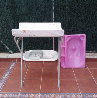 Bañera cambiador Prenatal rosa URGE!