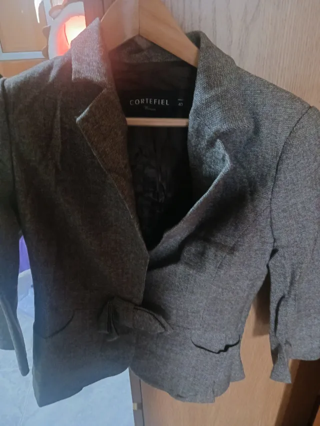 Chaqueta Cortefiel Talla 40 Color Marron Mujer