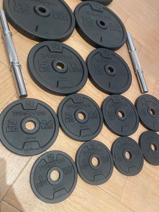 Set pesas DOMYOS 12 kg + accesorios