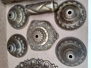 Piezas lámpara antigua metal dorado retro repuesto