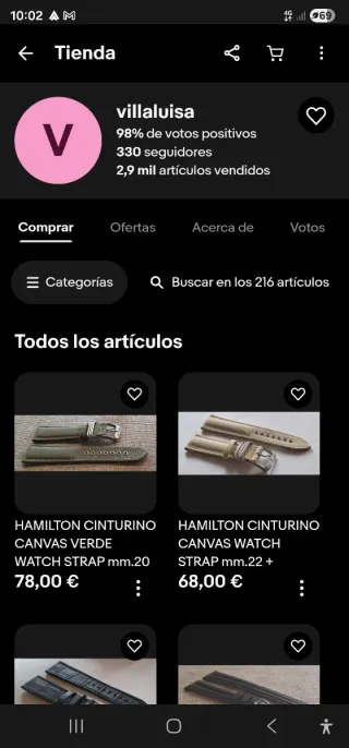 Correa Hamilton Beige canvas 20mm