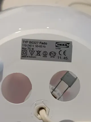 Lámpara Bola Blanca Fado Ikea