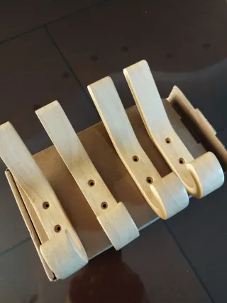 4 Ganci Legno Appendiabiti