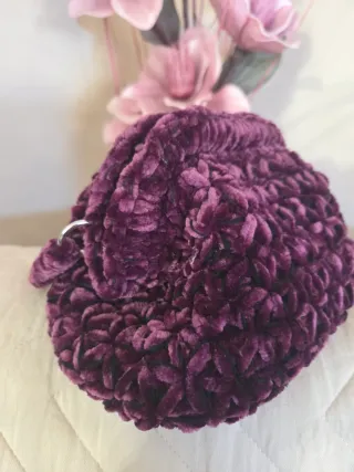 Pochette viola in velluto