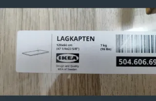 Tablero Roble Blanco LAGKAPTEN de IKEA.