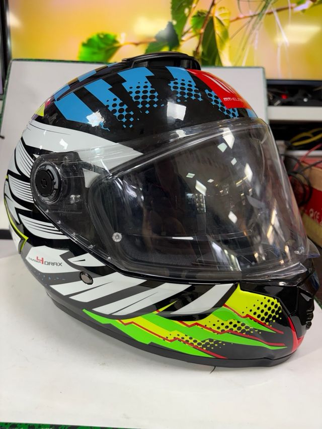 Casco Mt Thunder 4 SV Drax B7 Azul Brillo