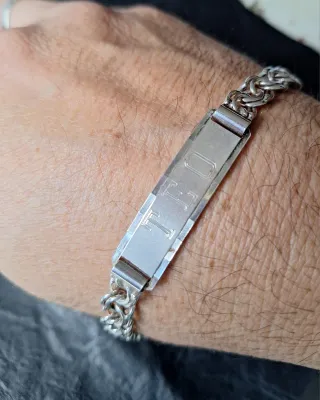 Pulsera húngara,esclava plata 925, TEO