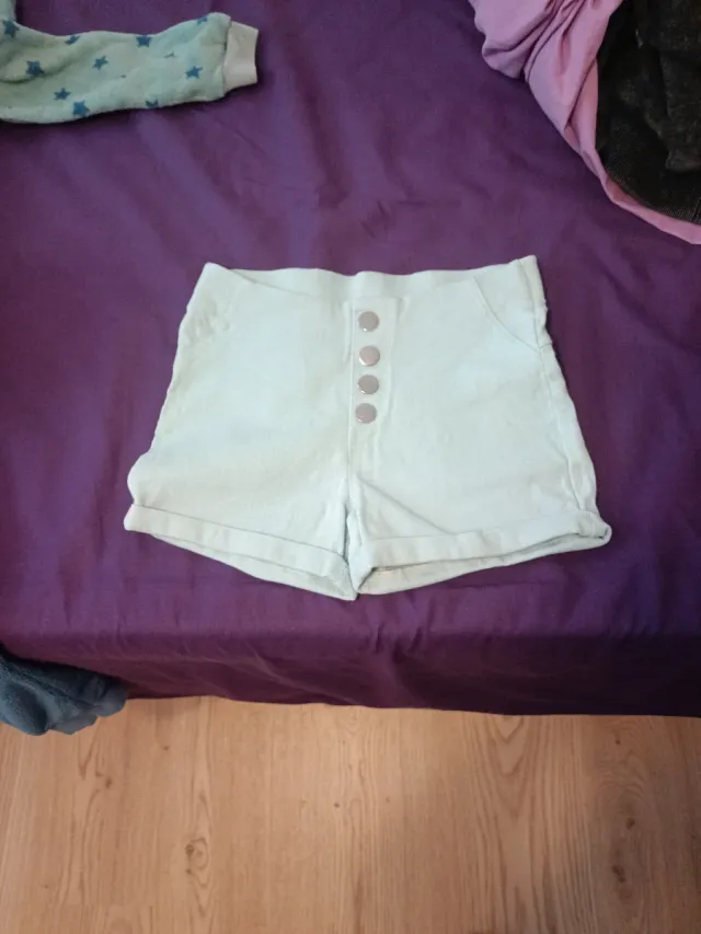Pantalones cortos azul claro talla 8-10