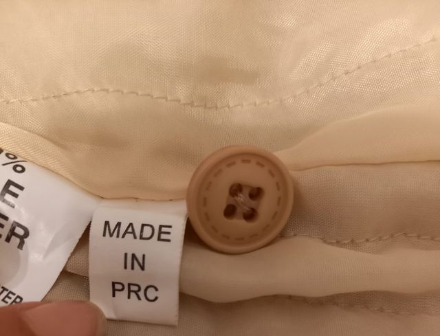 Giacca imbottita in vera pelle vintage beige 