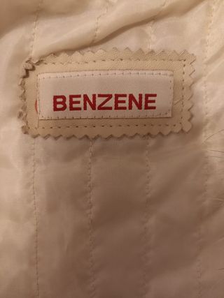 Giacca imbottita in vera pelle vintage beige 