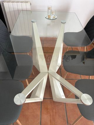 Mesa Comedor Diseño Conforama Cristal