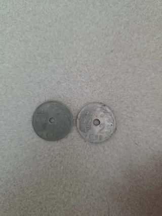 2 Monedas 25 Céntimos 1937