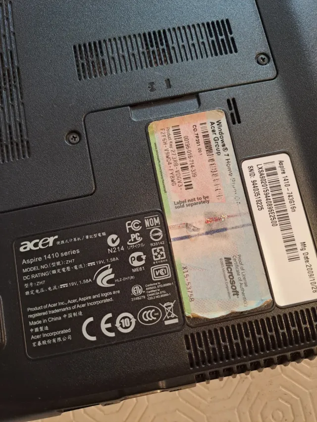 Portátil Acer Aspire 1410 Azul