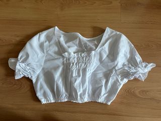 Blusa blanca manga corta