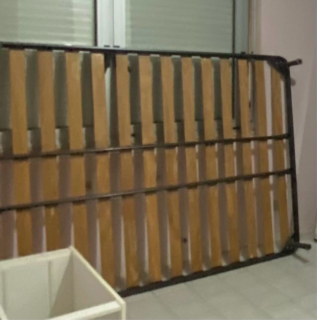 Rete letto matrimoniale con doghe in legno