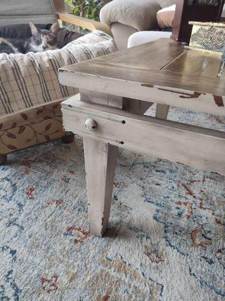 Mesa de centro madera maciza vintage