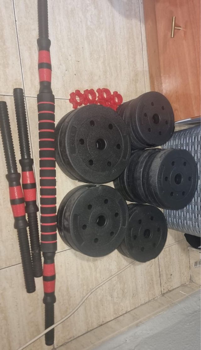 Pesas y barras para deporte