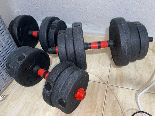 Pesas y barras para deporte
