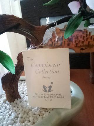 Bonsái de cristal rosa y tonos pastel