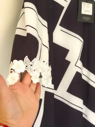 Vestido fiesta estampado geométrico