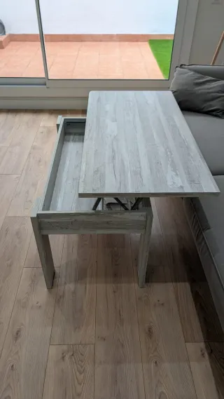 Mesa centro madera abatible