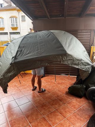Faldón paraguas de pesca con todos sus accesorios