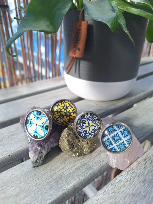 Anillos coleccion azulejos Portugueses bisutería